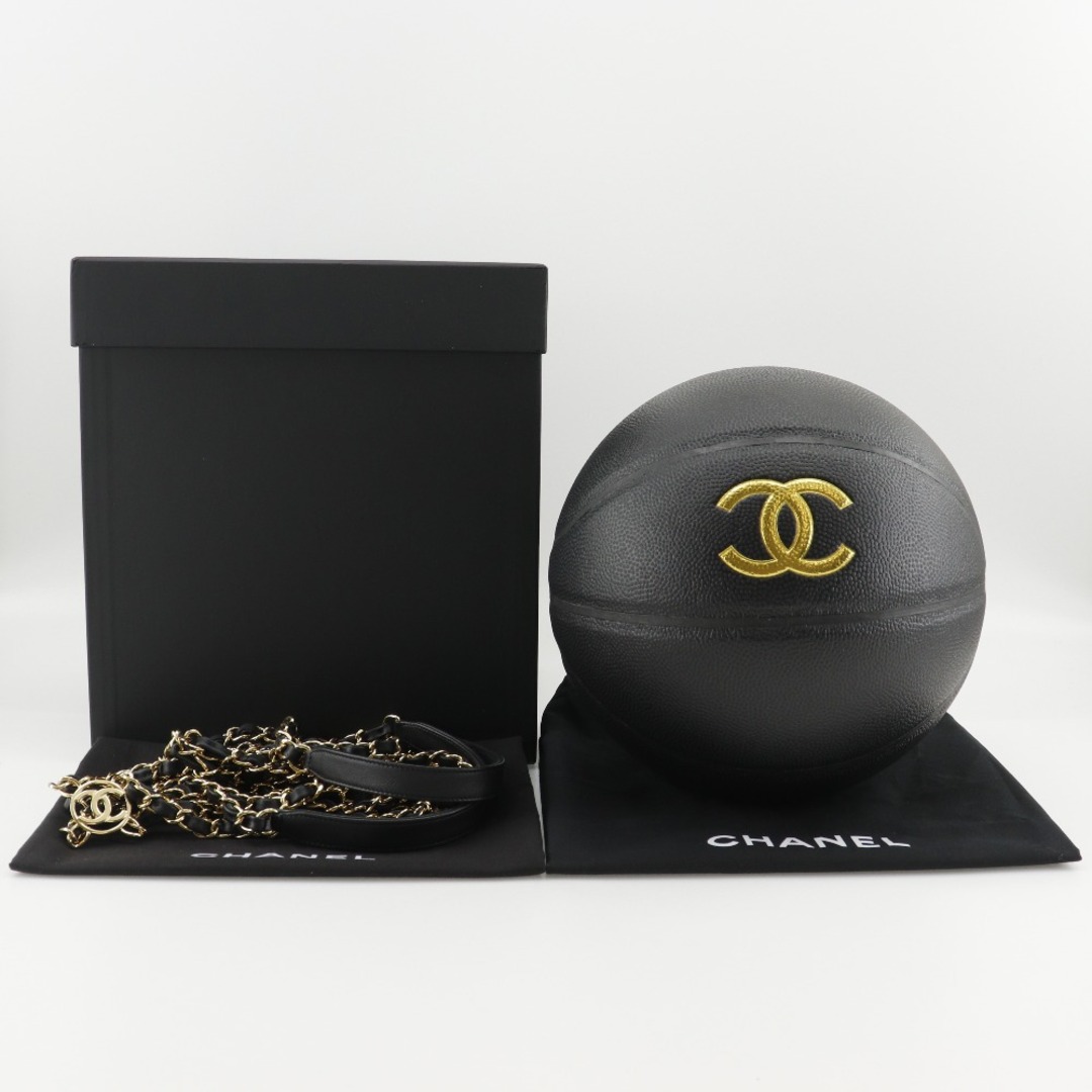 CHANEL - 【CHANEL】シャネル バスケットボール 黒 ゴム 黒 CHANEL - 【CHANEL】シャネル バスケットボール 黒 ゴム 黒