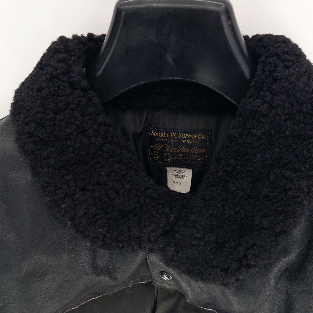 24FW 新品 RRL シアリングカラー レザーヨーク ジャケット ダウン M 24FW 新品 RRL シアリングカラー レザーヨーク ジャケット ダウン M