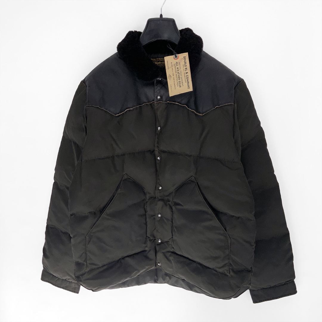 24FW 新品 RRL シアリングカラー レザーヨーク ジャケット ダウン L 24FW 新品 RRL シアリングカラー レザーヨーク ジャケット ダウン L