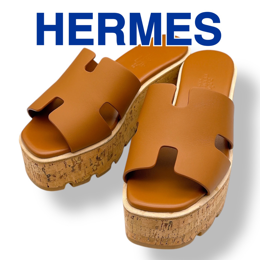 HERMES - エルメス サンダル 35 エズ30 ブラウン 茶色 レザー HERMES - エルメス サンダル 35 エズ30 ブラウン 茶色 レザー