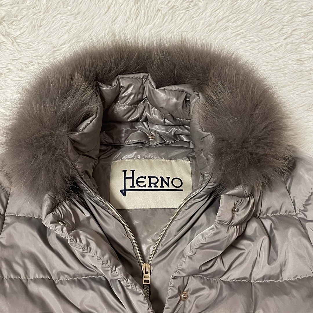HERNO - ヘルノ ポーラテック ダウンコート ホワイトフォックス HERNO - ヘルノ ポーラテック ダウンコート ホワイトフォックス