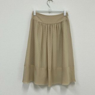 【LANVIN】ランバン　ベージュ系　38　フレアスカート　無地　シンプル　ボトムス　カジュアル(その他)