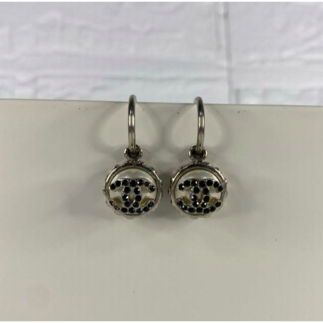 希少 CHANEL シャネル ピアス ココマーク ストーン マメ有り 高級