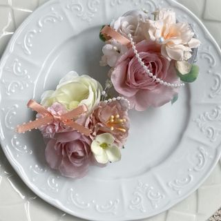 春の花束みたい♡ママとリンク親子コサージュ(単品もOKです♡)63.64(コサージュ/ブローチ)
