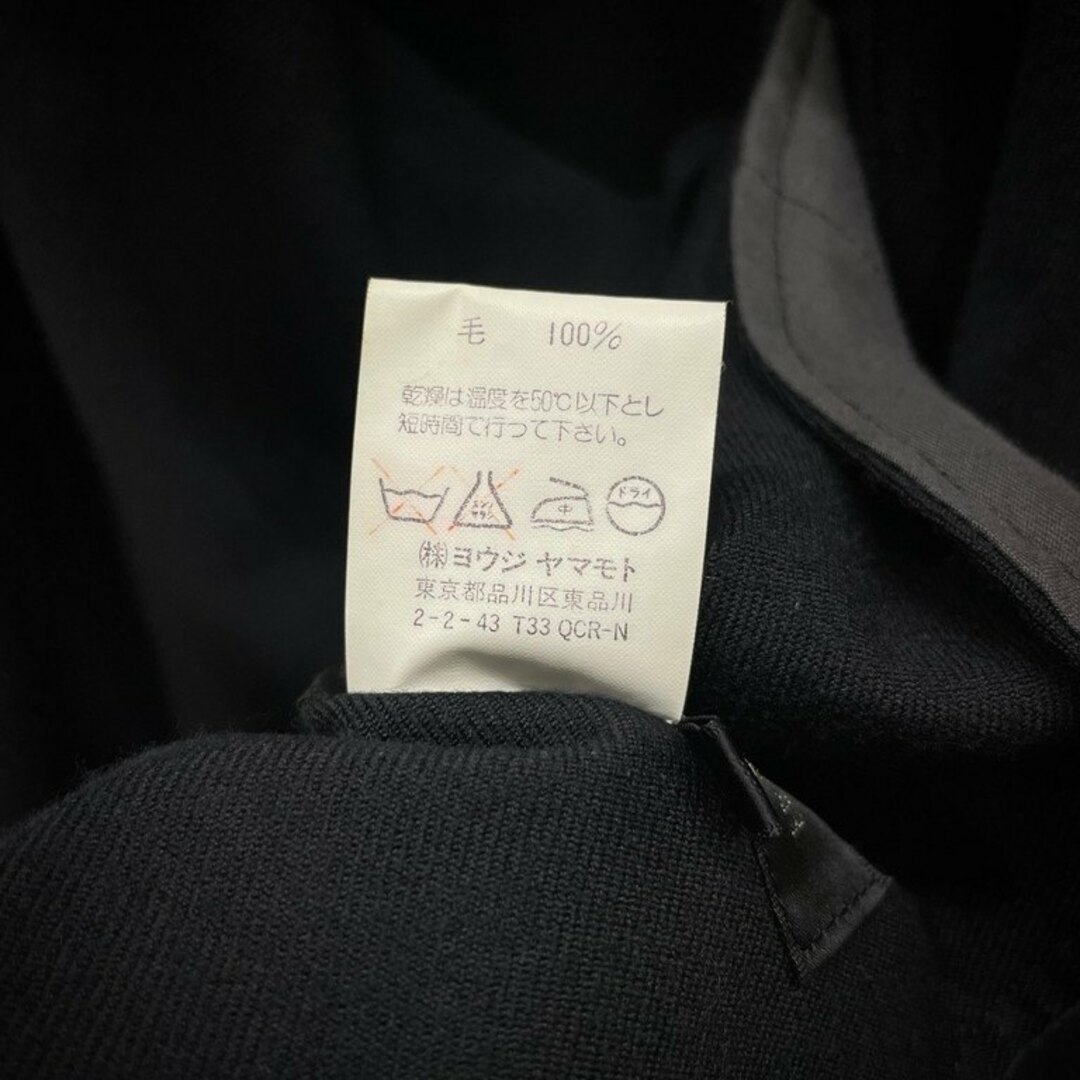 Yohji Yamamoto +NOIR ウールフラノカシュクールロングコート Yohji Yamamoto +NOIR ウールフラノカシュクールロングコート