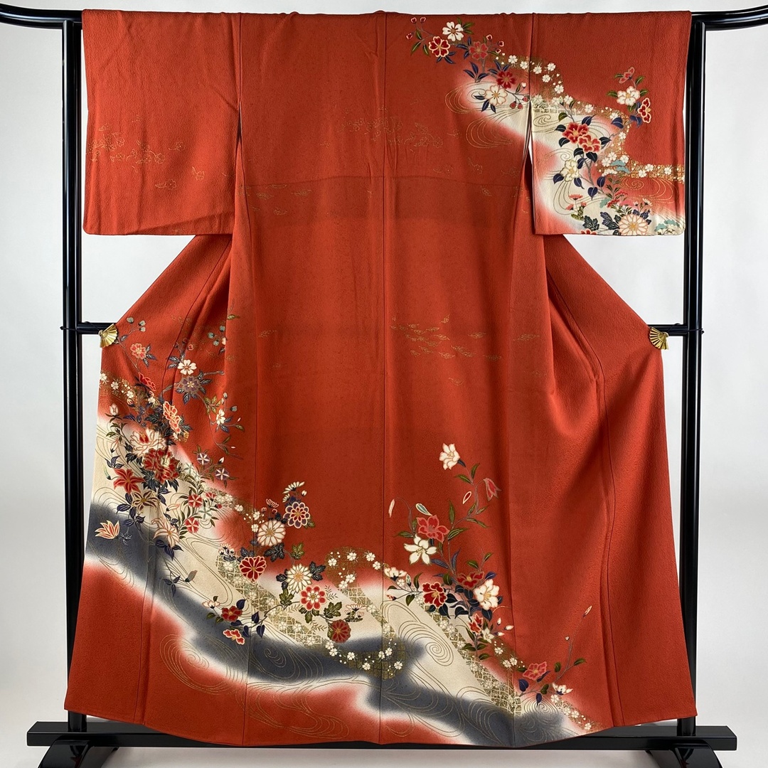 訪問着 身丈157.5cm 裄丈66.5cm 正絹 秀品 【中古】 訪問着 身丈157.5cm 裄丈66.5cm 正絹 秀品 【中古】