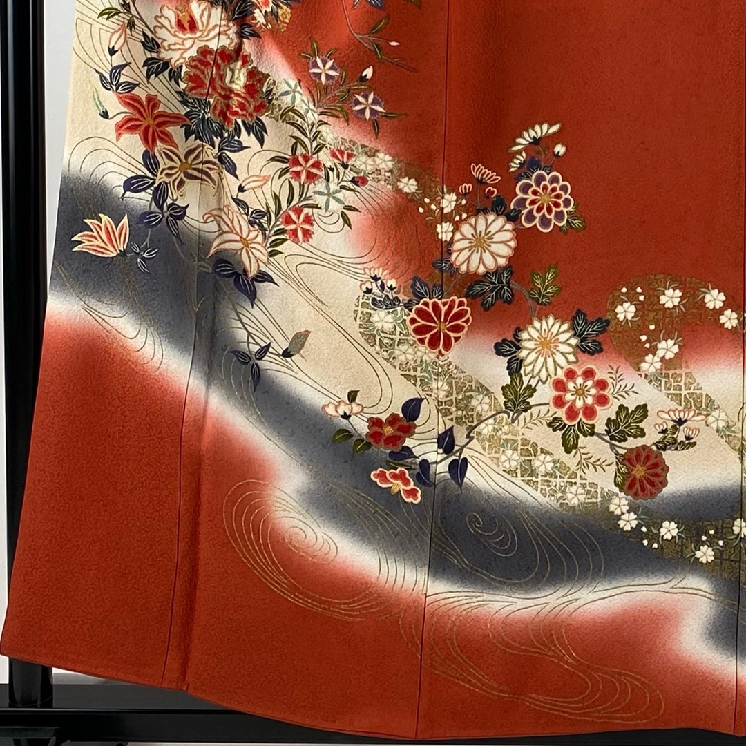 訪問着 身丈157.5cm 裄丈66.5cm 正絹 秀品 【中古】 訪問着 身丈157.5cm 裄丈66.5cm 正絹 秀品 【中古】
