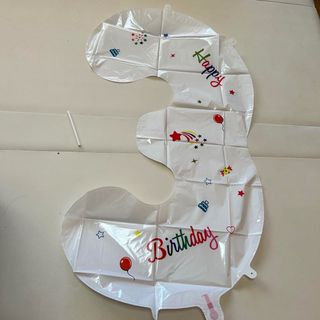 数字 風船 バルーン アルミ 3 ヘリウム風誕生日(その他)