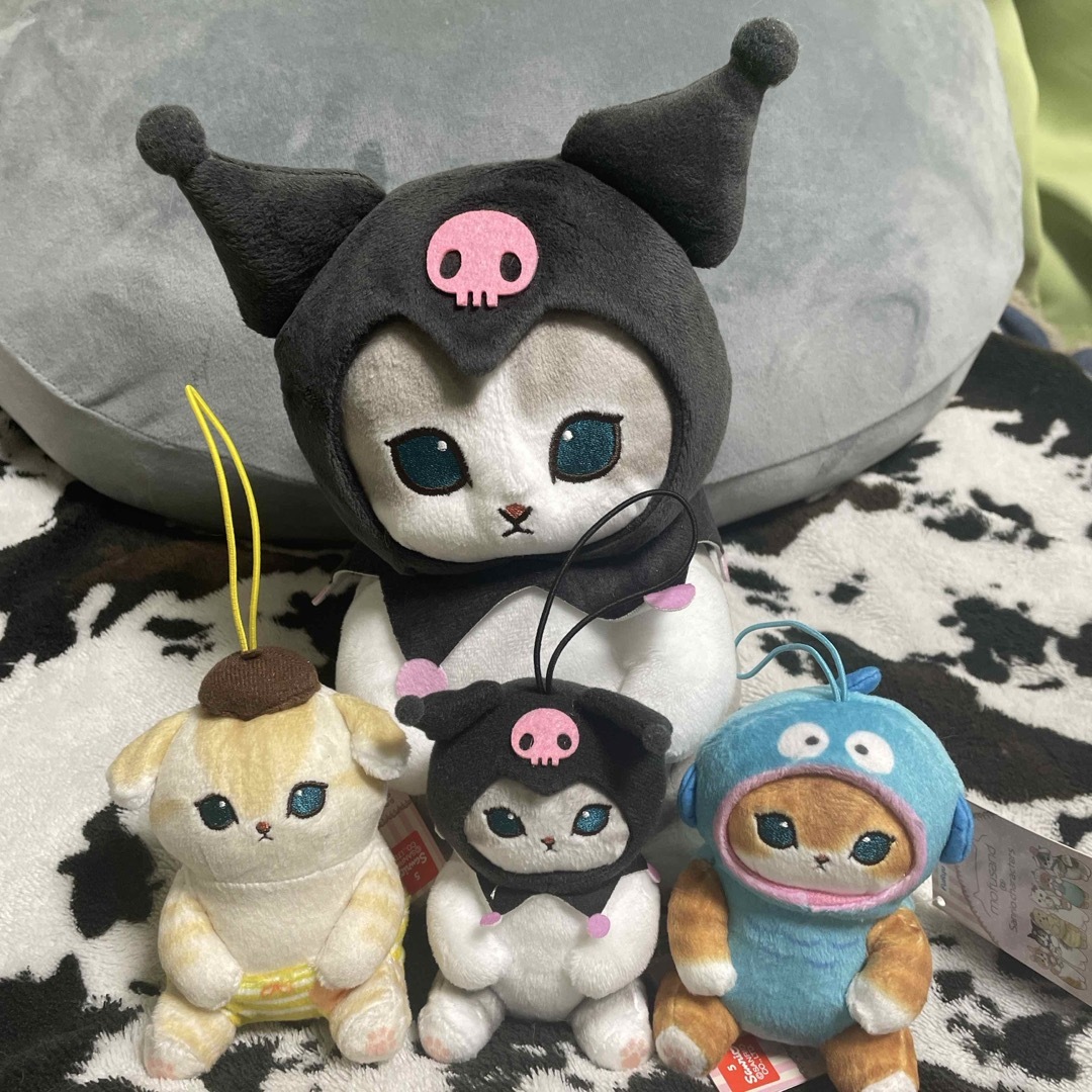 mofusand(モフサンド)のモフサンド×サンリオコラボぬいぐるみ4点セット エンタメ/ホビーのおもちゃ/ぬいぐるみ(キャラクターグッズ)の商品写真