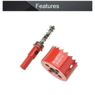 バイメタルホールソー 50mm ホルソー 切削工具 穴あけ ドリルビット 赤(その他)