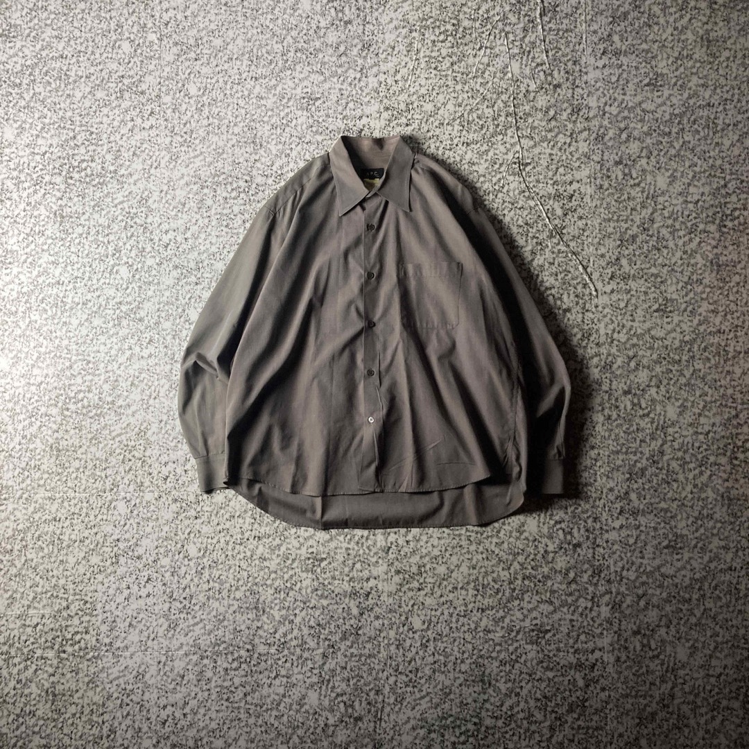 90sフランス製】A.P.C. 無地 オールドL/Sコットンシャツ サイズ3 90sフランス製】A.P.C. 無地 オールドL/Sコットンシャツ サイズ3