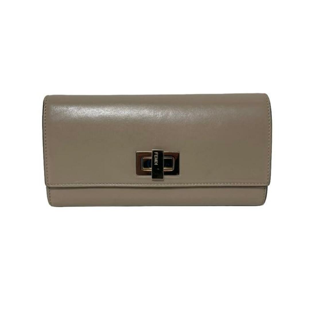 FENDI(フェンディ) 長財布 ピーカブー 8M0377 グレーベージュ レザー FENDI(フェンディ) 長財布 ピーカブー 8M0377 グレーベージュ レザー