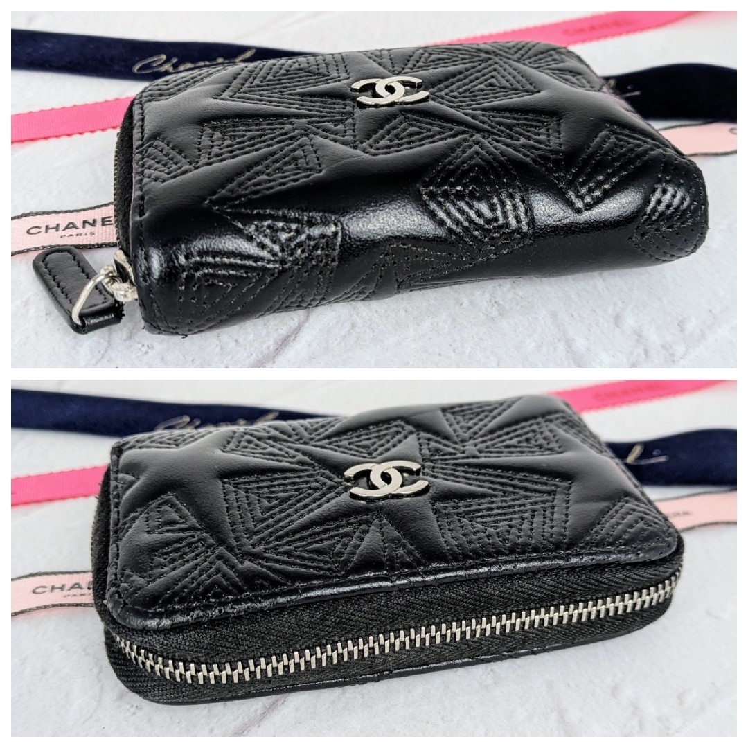 CHANEL シャネル スター エンボス ラウンド コインケース CHANEL シャネル スター エンボス ラウンド コインケース