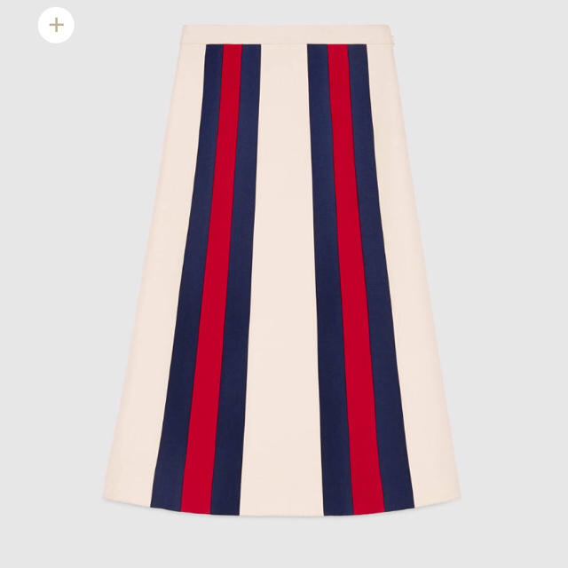 Gucci(グッチ)のGUCCI ウェブ付きウールシルクスカート レディースのスカート(ロングスカート)の商品写真