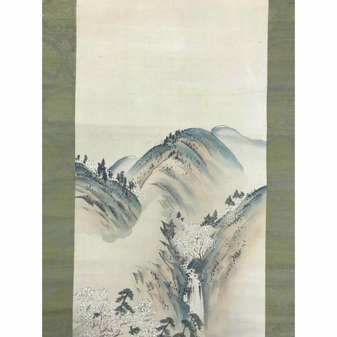 真作/森寛斎/春秋山水図/春景山水図/秋景山水図/掛軸☆宝船 真作/森寛斎/春秋山水図/春景山水図/秋景山水図/掛軸☆宝船