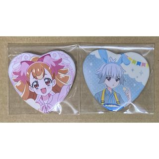 わんだふるぷりきゅあ！ ハート缶バッジ こむぎ 大福(バッジ/ピンバッジ)