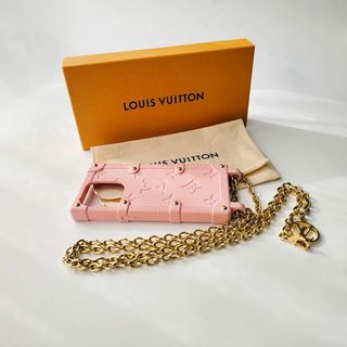 ルイヴィトン(LOUIS VUITTON)のルイヴィトン iPhoneケース14Pro モノグラムリトランク 　ピンク(iPhoneケース)