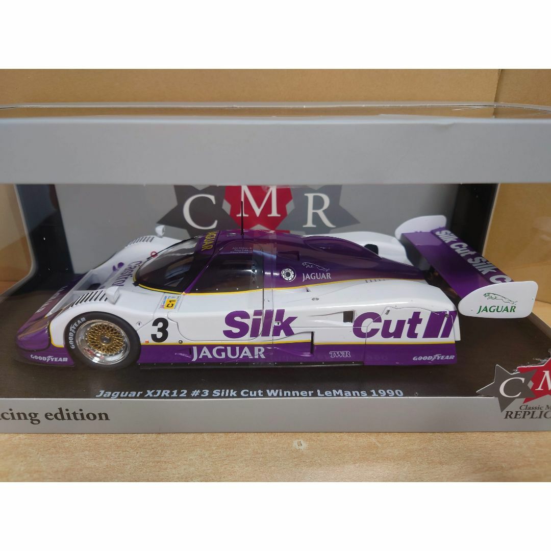1/18 ジャガーXJR-12 #3 シルクカット ルマン1990優勝 CMR製の 1/18 ジャガーXJR-12 #3 シルクカット ルマン1990優勝 CMR製の