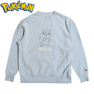 y2k POKEMON アイスブルー ポッチャマ スウェットトレーナー　(スウェット)