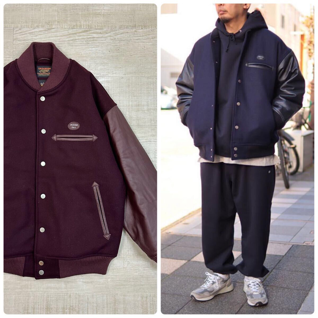 FAT - 21aw 名作 FAT x SKOOKUM メルトン レザー スタジャン FAT FAT - 21aw 名作 FAT x SKOOKUM メルトン レザー スタジャン FAT