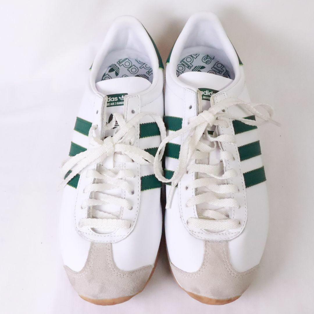 値下げ！超美品！adidas 　カントリー　ホワイト/グリーン 25センチ adidas - アディダス カントリー スニーカー 白緑ライン 26.5