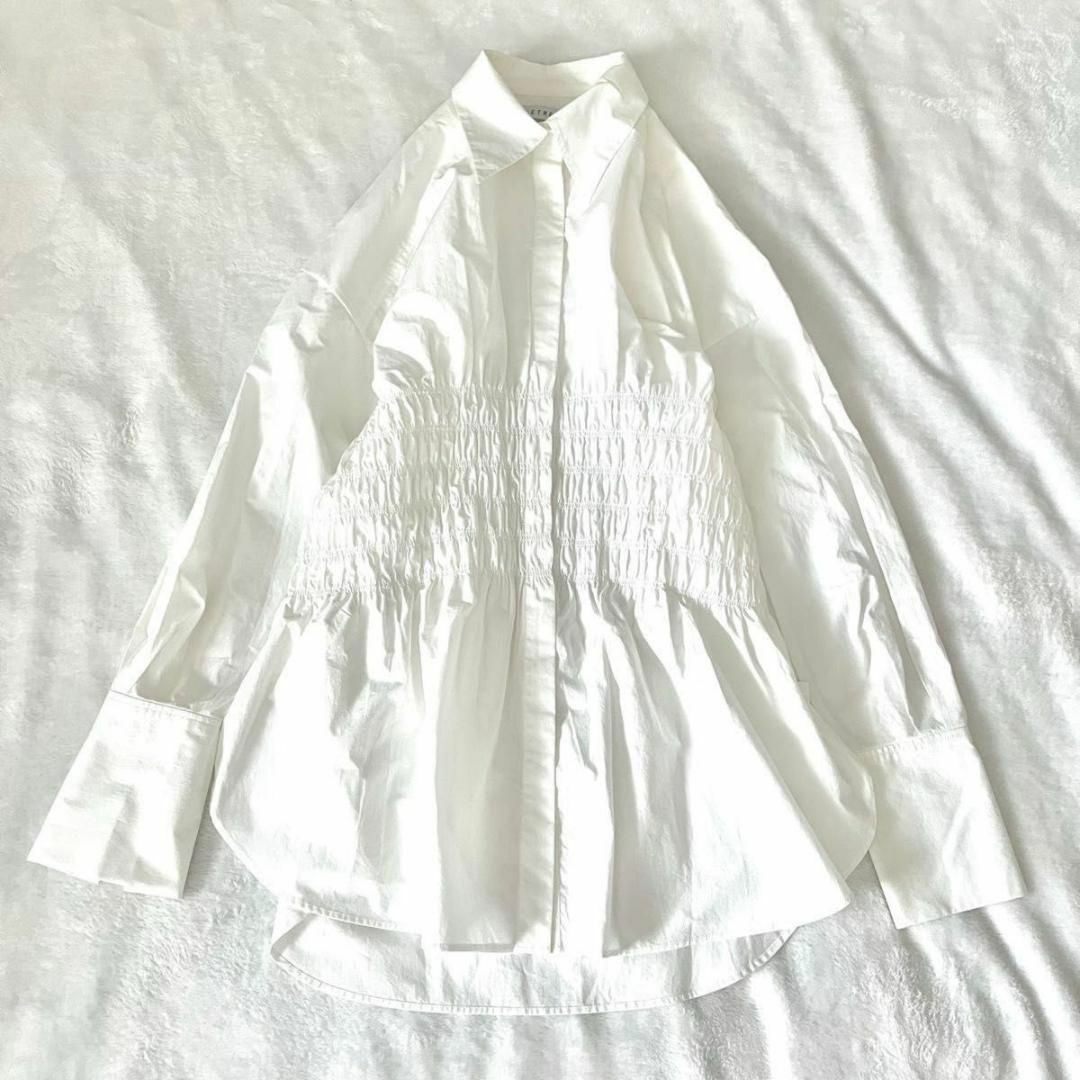 ETRE TOKYO - ETRE TOKYO ウエストシャーリングシャツ ホワイト ETRE TOKYO - ETRE TOKYO ウエストシャーリングシャツ ホワイト