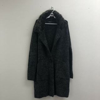 【ZARA KNIT】ザラニット　グレー系　ステンカラーコート　ロングコート　アウター　防寒(その他)