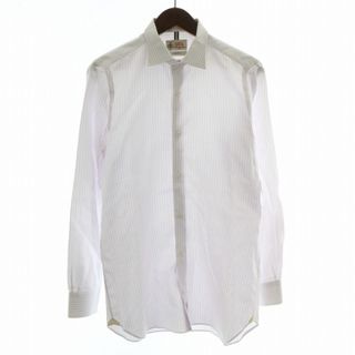 ルイジボレッリ(LUIGI BORRELLI)のLUIGI BORRELLI SLIM FIT  ワイシャツ 長袖 紫 白(シャツ)