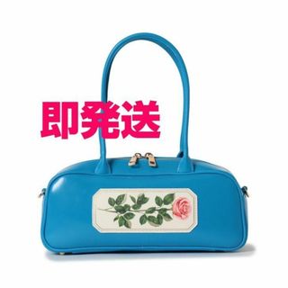 BEAMS - BEAMS ルルメリー プチボストンバッグ ブルー バッグの BEAMS - BEAMS ルルメリー プチボストンバッグ ブルー バッグの