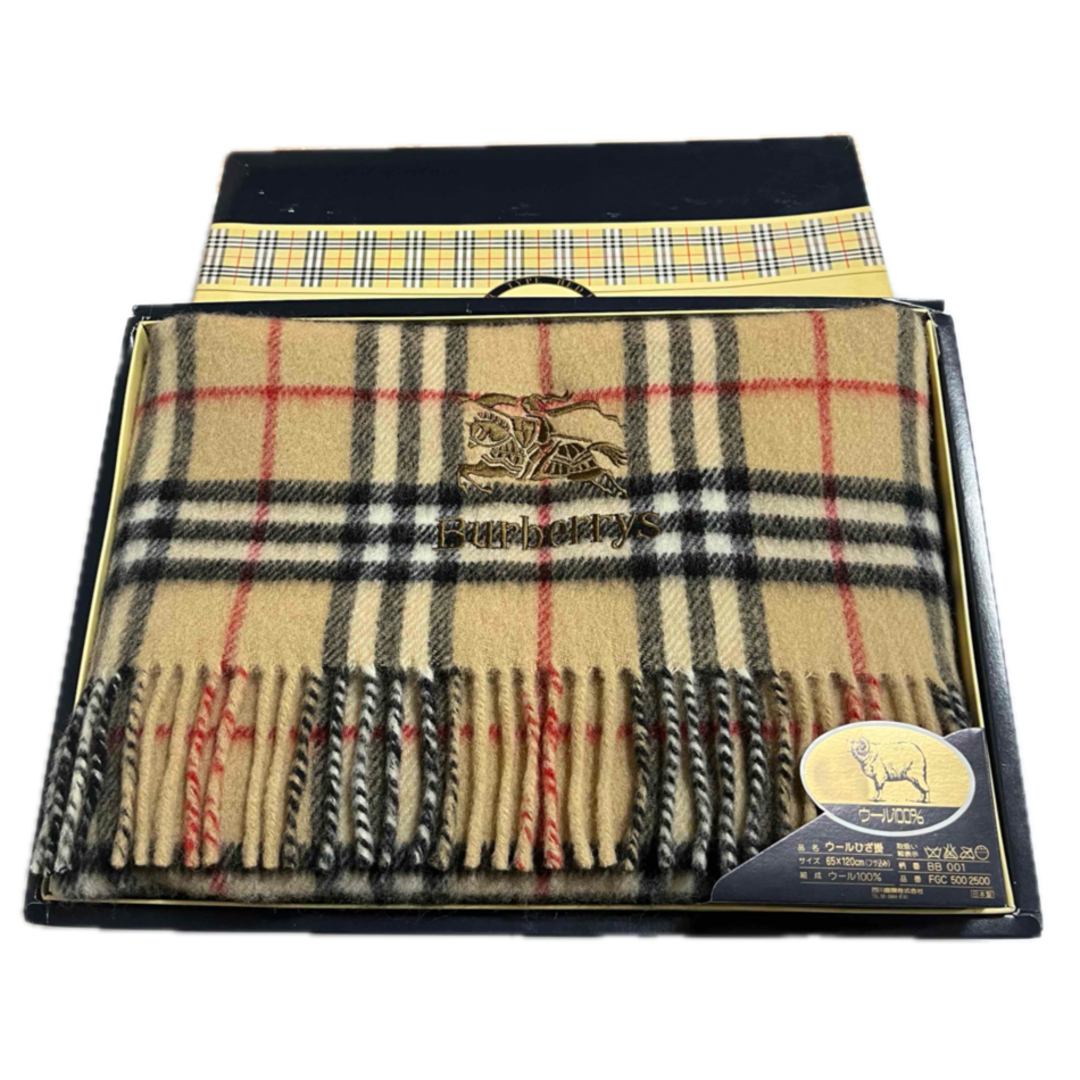 気質アップ ウール バーバリー BURBERRY ひざ掛け 箱無し ストール ノバチェック 小物