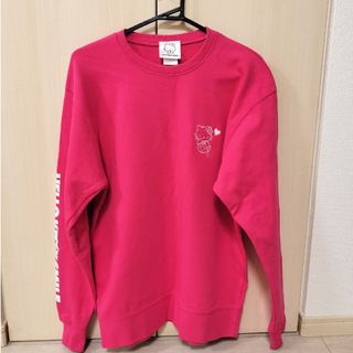 ハローキティ(ハローキティ)の【未使用】HELLO KITTY SMILE キティ ピンクトレーナー L(トレーナー/スウェット)