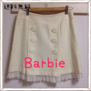 バービー(Barbie)のBarbie白スカート♪送料無料(ミニスカート)