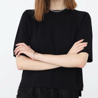 SCOT CLUB - ヤマダヤ Aga バックジップハーフスリーブニットの SCOT CLUB - ヤマダヤ Aga バックジップハーフスリーブニットの