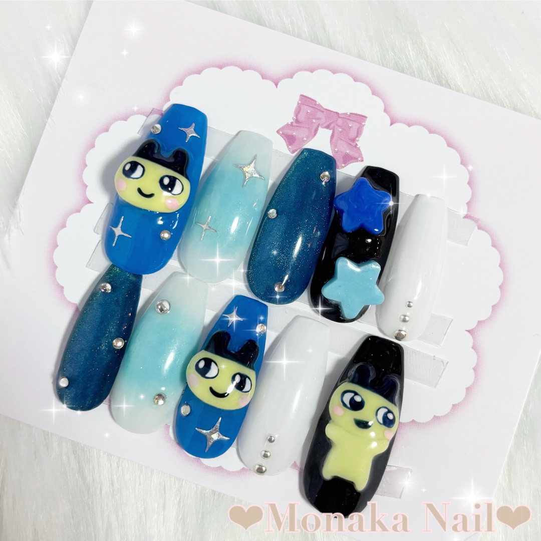 たまごっち ネイルチップ まめっち ハンドメイドのアクセサリー(ネイルチップ)の商品写真