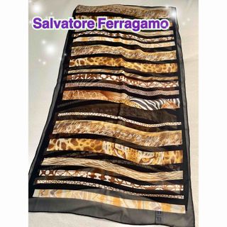 Salvatore Ferragamo - 極美品 ☆Ferragamo☆ ストール シフォン Salvatore Ferragamo - 極美品 ☆Ferragamo☆ ストール シフォン
