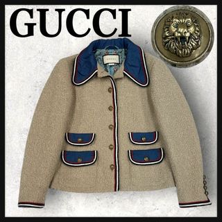 GUCCI - 現行モデル Gucci ベージュ GGパターン テーラード GUCCI - 現行モデル Gucci ベージュ GGパターン テーラード