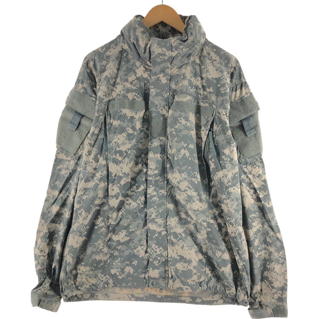 古着 米軍実品 JACKET SOFT SHELL COLD WEATHER 迷彩柄 ACU デジタルカモ ミリタリーソフトシェルジャケット USA製 M-L メンズXL相当 /eaa514145