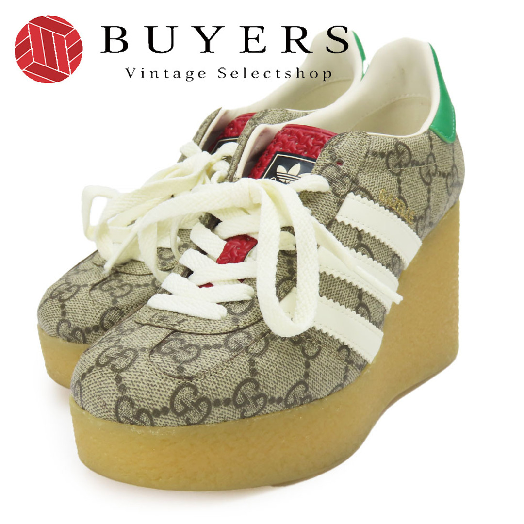 GUCCI - 【中古】 グッチ スニーカー ガジル 725655 アディダス GUCCI - 【中古】 グッチ スニーカー ガジル 725655 アディダス