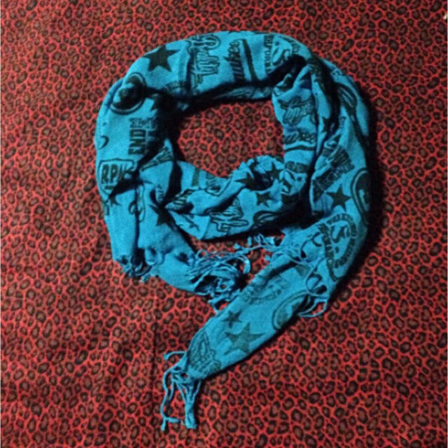 NO.27  青のパンク系ストール メンズのファッション小物(ストール)の商品写真