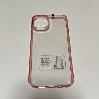 iPhone14plus 15plus ケース クリア ピンク(iPhoneケース)