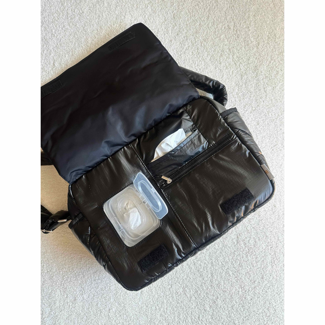 リッチレイズ マザーズバッグ Cross quilt bag / Black リッチレイズ マザーズバッグ Cross quilt bag / Black