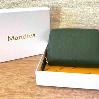 【天然本革】ミニ財布 コインケース 本革 グリーン お札を折らない レディース(財布)