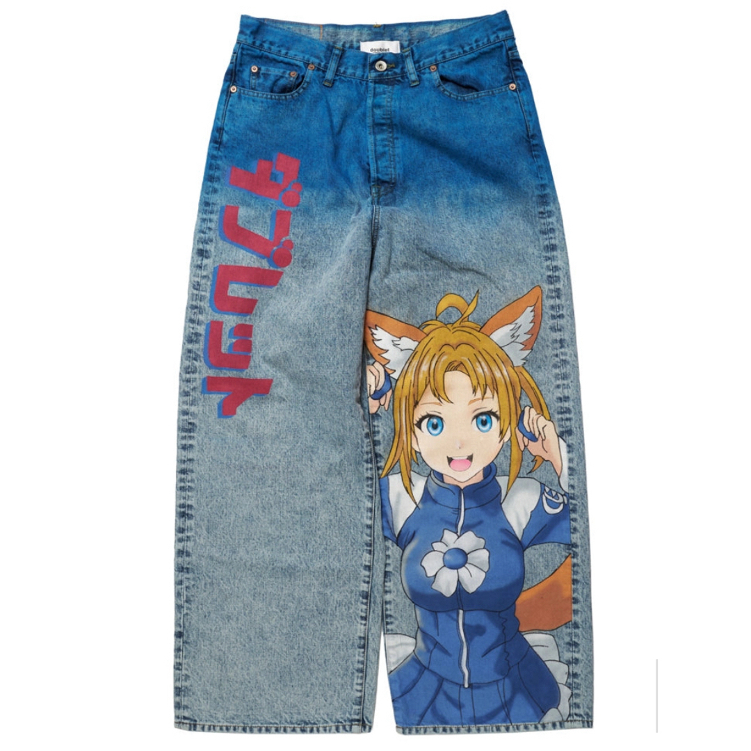 doublet - ダブレット 25ss アニメハンドペインティングデニム doublet - ダブレット 25ss アニメハンドペインティングデニム