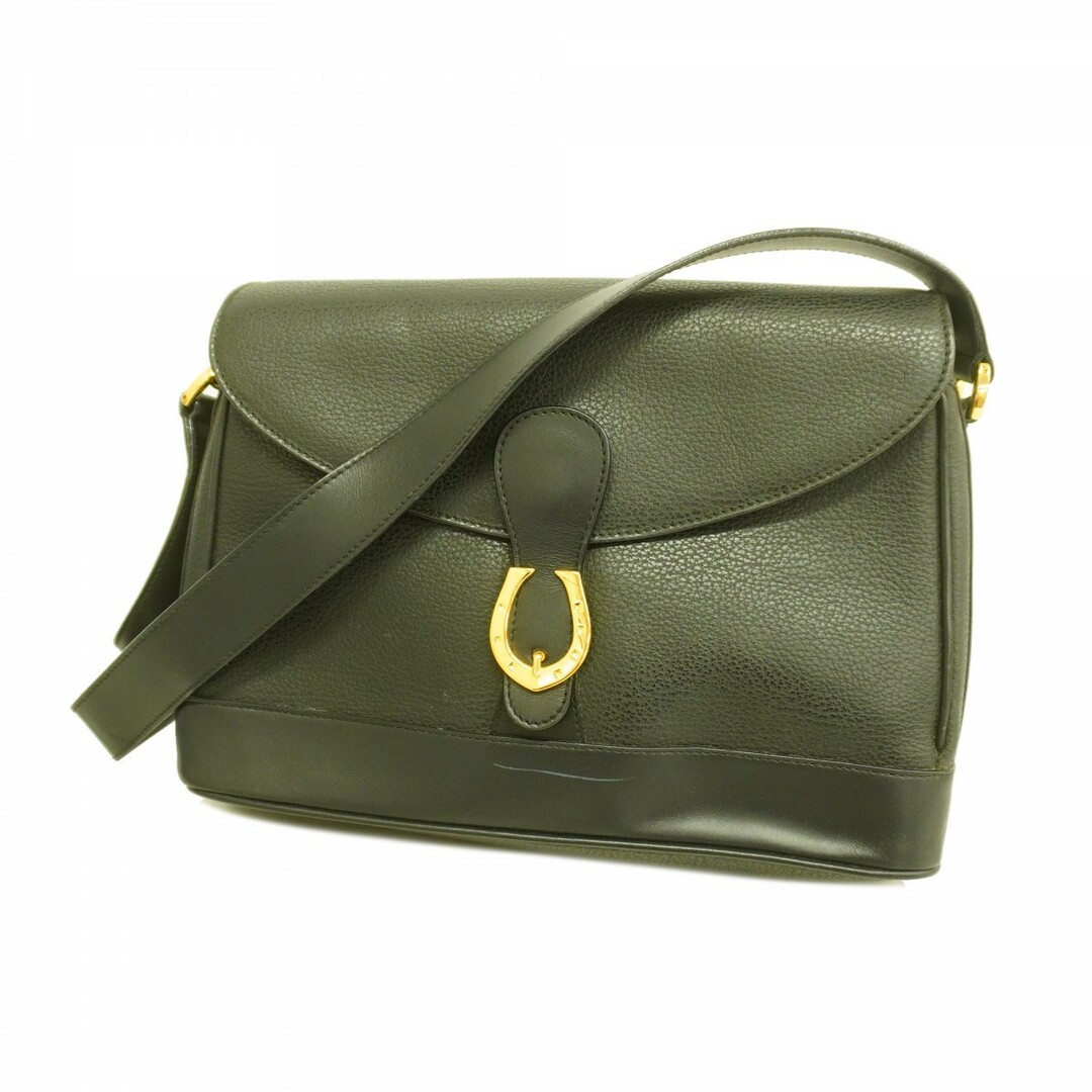 GUCCI - ★SALE【5ae5917】グッチ ショルダーバッグ 001 86 1198 レザー ブラック ゴールド金具【中古】レディース