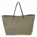 本物 フェンディ FENDI ズッキーノ トートバッグ ハンドバッグ キャンバス ベージュ ブラウン 8BH076 Zucchino バッグ 中古