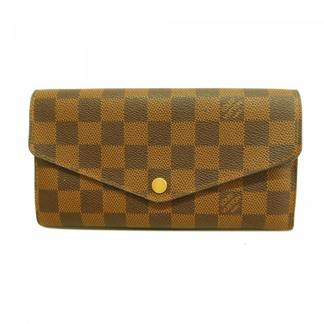 LOUIS VUITTON - ★SALE【5bb0151】ルイヴィトン 長財布 ダミエ ポルトフォイユサラ N60114 エベヌ/ローズバレリーヌ【中古】レディース