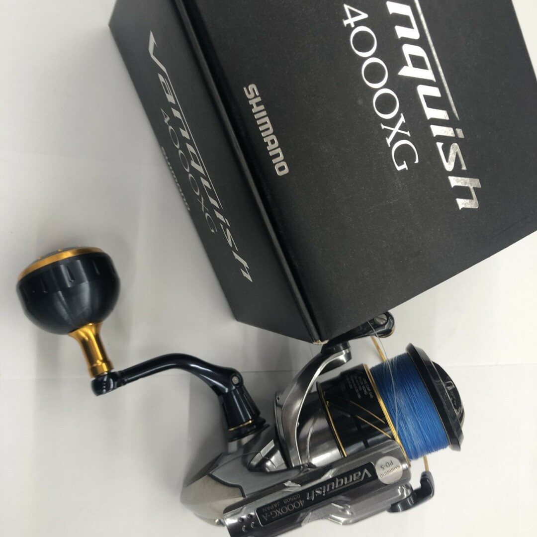 SHIMANO - σσ【中古】SHIMANO シマノ スピニングリール 16ヴァンキッシュ 4000XG キズ有 程度B 夢屋ハンドルノブ・GOMEXUSリールスタンド換装済 03508 やや傷や汚れあり アイテム 釣り用品