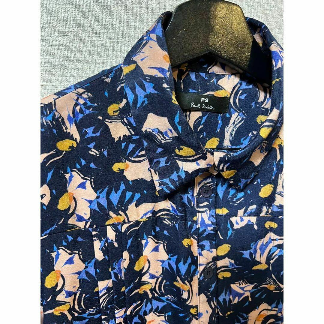 PS Paul Smith ネイビー フローラル ロング ワンピース PS Paul Smith ネイビー フローラル ロング ワンピース