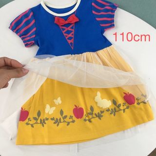 新品　子供プリンセスドレス　白雪姫　綿素材ワンピース　 ドレス コスプレ 子供 (ワンピース)