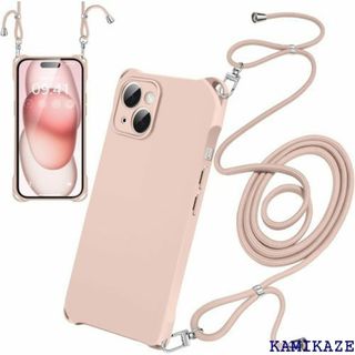 iPhone15 ケース ネック ショルダー ストラッ ク 護 ピンク 1793(その他)